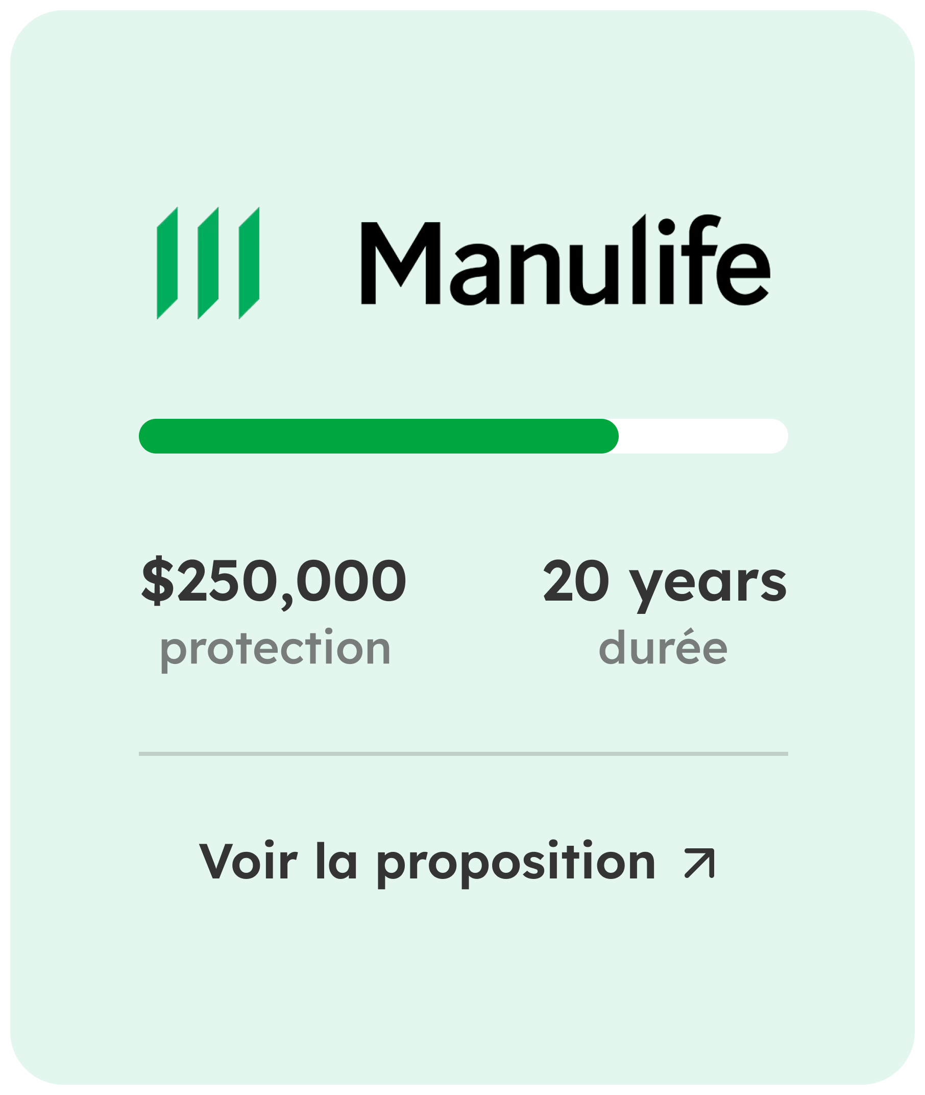 Manulife quote card